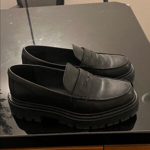 Aldo Black Lug-Sole Loafers